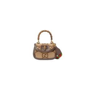 GUCCI BAMBOO 1947 JUMBO GG SMALL TOP HANDLE BAG