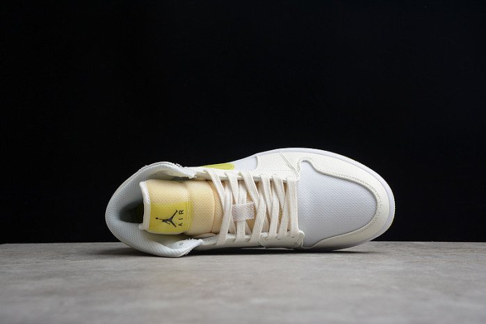 NIKE Air Jordan 1 Mid AJ1 white and yellow DB2822-107 - Image 2